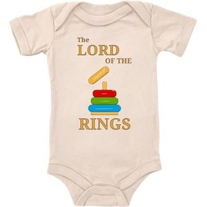 Blauer-Storch Baby Body in verschillende kleuren Lord Of The Rings Lord Of The Rings Herr der Rings spreuk voor geboorte of verjaardag voor kleine kinderen, korte mouwen, biologisch katoen, naturel,