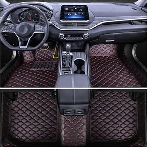 Car Floor Mats for Land Rover Range Rover Evoque 2015 2016 2017 2018, Replacement car parts Car Mat All-Inclusive Style Car Mat Front and Rear Floor Mat,C Black Red Thread