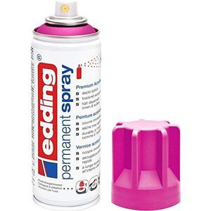 edding 5200 permanente spray, magenta mat, 200 ml, acryllak voor het lakken en decoreren van glas, metaal, hout, keramiek, kunststof, canvas, lakspray, acrylspray, kleurspray