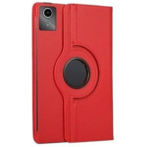 Tablet Case Geschikt for Lenovo Tab M11 2024 11inch TB-330FU 360 Graden Roterende Flip Stand Cover(Red)
