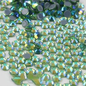 Strass AB Kleur Effect Glas Strijk Op Kristallen Hittepers Strass steentjes voor Kleding Jurk-217-(4.0mm) SS16-1440st