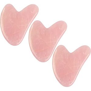 Kristallen roller en draagbare kalebas set voor massage groene jade roller avontuur steen schoonheid accessoire 1 stuk (kleur: 3 stuksguashaboardroze)