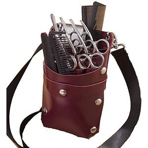 Salon kapper gereedschap, PU leren heuptas for kappersgereedschap, geschikt for 7 gereedschappen(C)