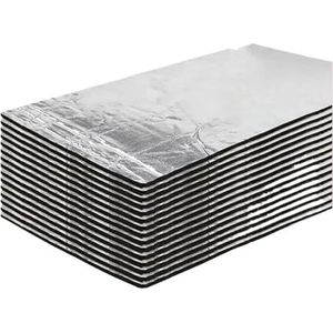 Isolatiekussens Geluidsdempende mat voor auto's, 5 mm, 25 x 18, cm, zelfklevende isolatie demping van audiogeluid met folie, 10/20 stuks Motor Isolatie Pad(10PCS)