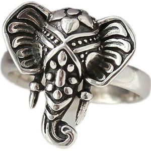 Vintage Olifant Trunk God Ring for Mannen Wijd Open Verstelbare Verklaring Vinger Ring Sieraden Mode-sieraden Kerstcadeaus