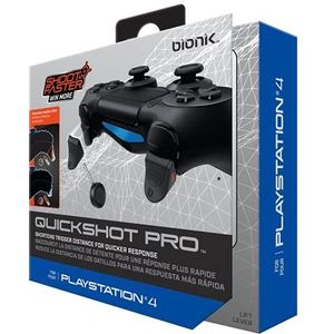 Bionik BNK-9052 Quickshot Pro Playstation 4 Custom Trigger Stop Lock System (Black)