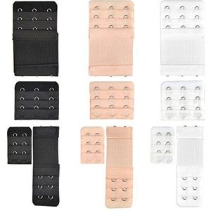 TIMESETL Beha-verlengstuk, BH-sluiting, verlenging met 2 haken, 3 haken en BH-bandjes verlengstukken, verstelbare bandjes, antislip met BH-bandjesclips, riemhouder, BH-verlengstukken, BH Extender