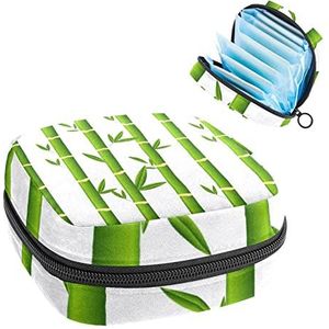 Maandverband Opbergtas,Draagbare maandverband Opbergzak,Bamboe, Meerkleurig, 4.7x6.6x6.6 in/12x17x17 cm