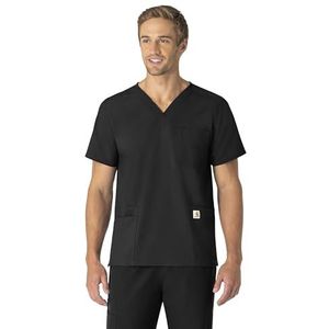 Carhartt Scrubs C15013 Unisex Force Modern Fit V-hals Top - XXXL - Zwart