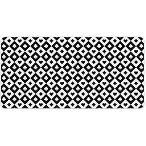 Speelkaarten borden casino mode bureau muismat antislip gaming muismat accessoires decor 30 x 60 cm