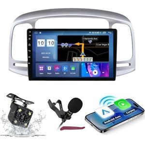 Android 14 Autoradio Navi voor H-yundai-accent (2006-2011) 9 ""Screenradio met draadloze carplay Android Auto GPS Navigatie-ondersteuning Bluetooth 5.0 HIFI FM 5G-WiFi SWC MIC,M150s