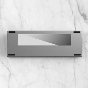 G65 Aluminium CNC-behuizing compatibel met 65 procent toetsenbord, compatibel met Rapid Trigger DIY toetsenbordbehuizing (ruimtegrijs)