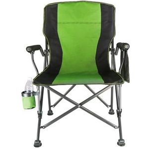 DPNABQOOQ Grote klapstoelen buiten draagbare strandkruk campingstoel tuinmeubilair strandstoel massief ijzeren fauteuil kruk opvouwbaar (maat : groen)