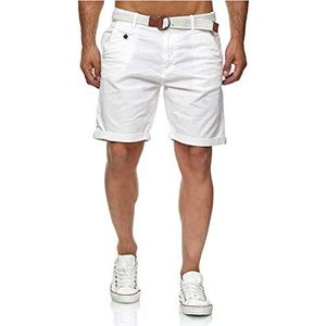 Indicode Conor katoenen shorts voor heren, gebroken wit, L