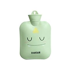 DieffematicRSD Warmwaterkruik Nieuwe waterinjectie warmwaterzak medium cartoon verdikte pvc-warmwaterzak creatieve mode draagbare handwarmer (Color : Green)