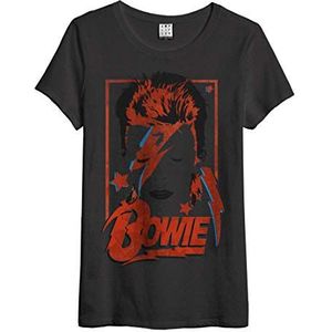 Amplified - David Bowie Rock Band dames T-shirt - Aladdin (grijs) (S-XL), grijs, XL