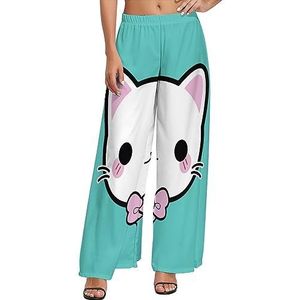 Leuke Kitty Cat Casual Brede Pijpen Lounge Broek Comfortabele Losse Joggingbroek Joggers Broek