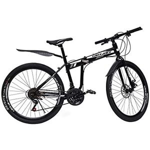 Begoniape Mountainbike, 26 inch (66 cm), schijfrem, MTB-fiets met 21 versnellingen, verende voorvork, snelheidsklapfiets, fiets voor heren, dames, volwassenen