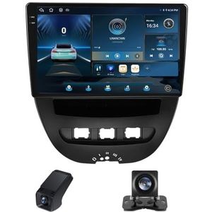 10 inch Car Radio Touchscreen geldt voor Peugeot 107 Toyota Aygo 2005-2014, Achteruitrijcamera Compatibel met CarPlay/Android Auto/Bluetooth5.0 FM/AM RDS Radio DSP/4GLTE 5GWIFI(NF-2)