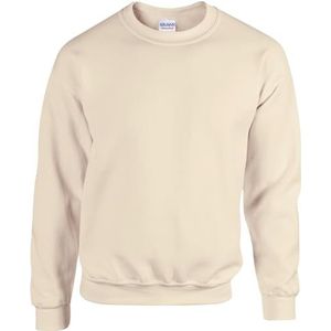 TICTEX Sweatshirt voor heren zonder capuchon, ronde hals van katoen, ideaal voor werk en sport, verkrijgbaar in de maten S tot 5XL, Zand, L