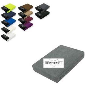 Badstof Hoeslaken - Grijs - 180-200 x 200 cm - Hoogwaardige Kwaliteit