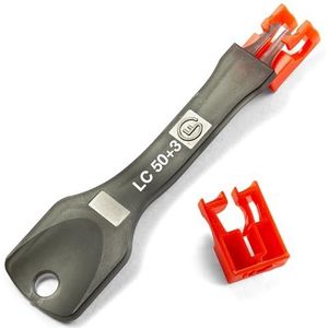 NTW NL-LCPBK50-RD Net-Lock Locking LC-poort/stofblokkering met zwart verwijderingsgereedschap, rood, 50 + 3 sleutel