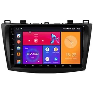 Android 13 Autoradio 9 inch Touch scherm dubbele Din auto stereo voor Mazda 3 BL 2009-2013 met Bluetooth/FM radio/wifi/USB/stuurwielbediening/GPS(4 Core 4+64G)