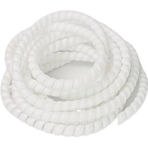 Kabelmanagementhuls, Spiraalkabelbeschermhoes 5 meter Multicolor Meerdere maten(Wit,18mm inside diameter)