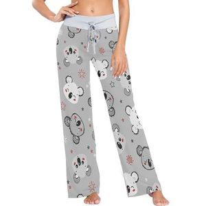 Mnsruu Dames pyjamabroek Leuke Koala Bears Stars, C69, M