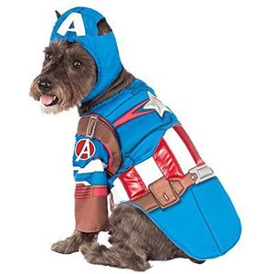 Rubie's Avengers monteren Deluxe Captain America huisdier kostuum, klein