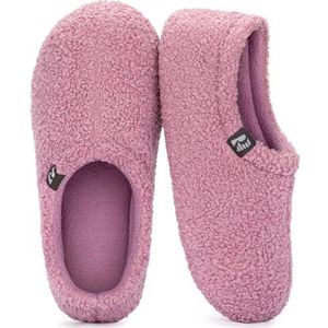 RockDove Pantoffels voor dames van teddy fleece met gesloten rug voor gebruik binnenshuis, Lavendel, 36/37 EU