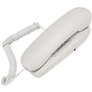 Lijngebonden telefoon, Engelse vaste telefoon met aan de muur hangende kabel en RJ45 (6P2C) lijninterface met flash-/mute-/herhalingsfunctie, wit