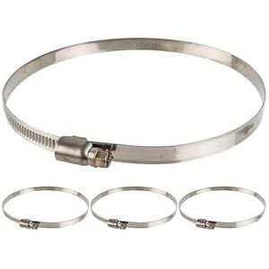 Slangklemmen, Slangklem met wormaandrijving, Klembereik 110-130 mm set van 4 stuks, W2 roestvrij staal, Met kruisgleuf, 9 mm Bandbreedte, Buisklemmen voor wasmachine, Tuin, Vaatwasser, Zwembad