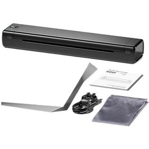 Thermisch Printer M08F A4 Draagbare Blutooth Thermische Printer Ondersteunt A4-papier Compatibel Met Telefoon En Laptop For Op Kantoor Duidelijk Snel(M08F Black)