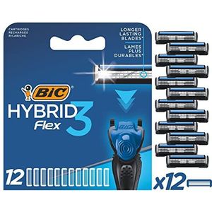 BIC Hybrid 3 Flex reservemesjes voor heren, 3 stuks