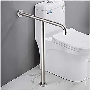Badkamer Grab Bar Grab Bar Toilet Bar, Muur tot vloer Rail, Badkamer Rails, RVS Rail Ondersteuning Drop Down, Wandmontage met been, Friendly321