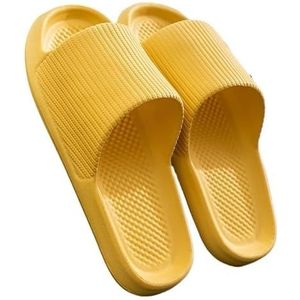 Non-slip Bathroom Slippers,Soft Slippers,Indoor and Outdoor Platform Pool Slippers Shower Slippers (Color : Yellow, Size : 36 37)