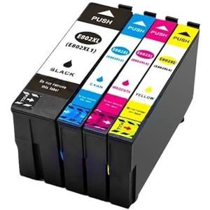 RMXGZQ T802XL T802 802 802XL inktcartridge compatibel met WF-4720 WF-4730 WF-4734 WF-4740 EC-4020 EC-4030 EC-4040 printerinkt (1 set)