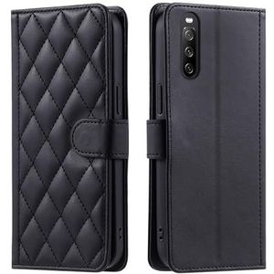 Mobiele telefoon flipcase Compatibel met Sony Xperia 10 IV Portemonnee-hoesje met creditcardhouder, Zacht PU-leer Magnetische pols-schouderband, Flip Folio Book PU-leer Telefoonhoesje Schokbestendige