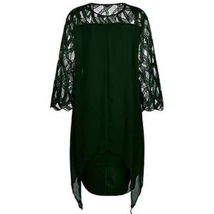 yk8fass Jurk met driekwart mouwen wt-4473, Donker Groen, L