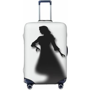 NONHAI Reisbagagehoes, The Shadow of Woman, silhouet, spandex kofferbeschermer, wasbare bagagehoezen, elastische krasbestendige bagagehoes, beschermer, geschikt voor bagage van 45-72 cm, Zwart, L