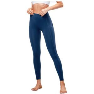 Panty's Vrouwen Herfst Winter Fluwelen Sport Yoga Broek Elastic Thicken Hoge Taille Leggings Warm Skinny Gym Running Panty Training Kleding Panty Voor Dames(Color:Blue,Size:L)