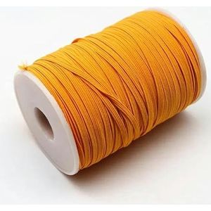 100 yards 3,0 mm kleur elastische band nylon siliconen elastische rubberen band thuis DIY kant decoratieve naairiem kledingaccessoires-goud 3.0mm100y