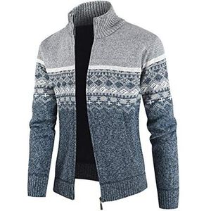 Herenvest Vest grove trui met opstaande kraag Herenvest, dikke trui, met volledige ritssluiting, opstaande kraag, warm, met fleece gevoerd, winterjas