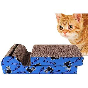 Krabplank voor katten | Duurzame Lounge Bed Cat Scratcher voor Cat Scratching | Kartonnen krabpaal en krabpaal voor binnenkatten, kattenmeubels en krabmatten voor binnenkatten Fivetoo