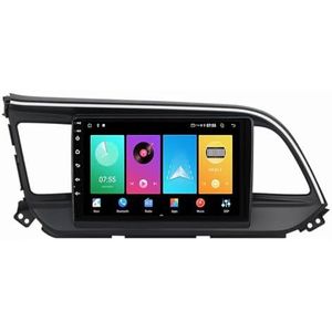 Dubbele DIN Android 14 autoradio voor Hyundai Elantra Avante 2015-2020 9 Duim QLED Touch screen-met Draadloze Carplay Android Auto GPS navigatie 4G WiFi Stuurwielbediening achteruitrijcamera(B,P3 WIFI