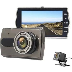 Dashcam HD 1080P Dashcam Auto DVR Voertuigcamera Rijvideorecorder Black Box Auto Dashcam Auto-accessoires Nachtzicht Autocamera(DVR And Rear Camera 64G TF card)