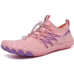 Wandelen Blotevoetenschoenen Vrouwen Mannen, Blotevoetenwaterschoenen voor Vrouwen Mannen, Brede Teen Box, Slip On, voor Wandelen Gym Workout Trail Running, Paars, 40 EU