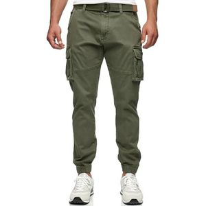 INDICODE JEANS - Broek - Kaki - Regular Fit - Lang/maxi