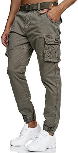 INDICODE JEANS - Broek - Kaki - Regular Fit - Lang/maxi